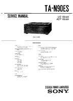 Sony TA-N90ES - Service Manual 